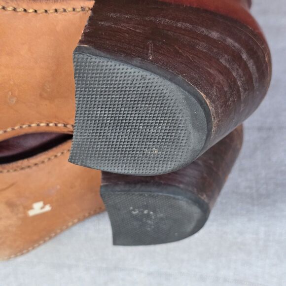 Frye 2356 Oxblood Brown Leather Western Cowboy Boots Men Size 10.5 D Made In USA main image 7